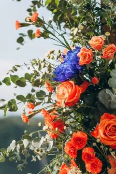 Close-up of flowers as decorations. Foto stock