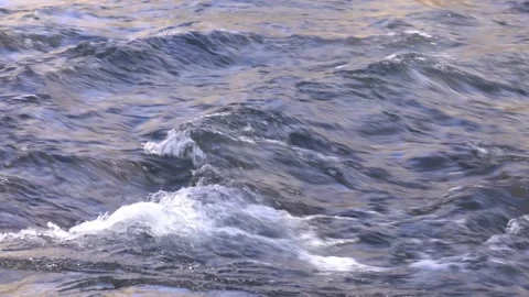 Close up of Flowing Rippling Water in a Stream Video stock 150100087