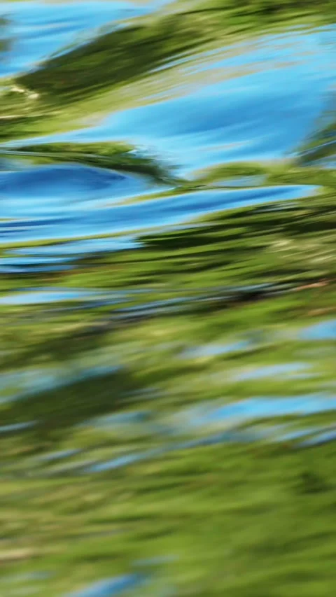 Close-up of flowing water in a mountain river. The flow of water. Video stock 292600860