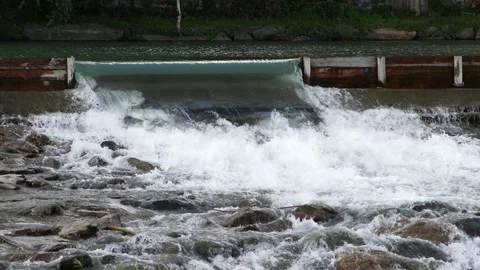 Close up flowing water. River dora. Natural flow. Stock Footage 164207412