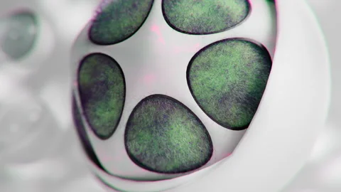 Close up of Fluffball Spinning in a 3D animation Stock Footage 253625509