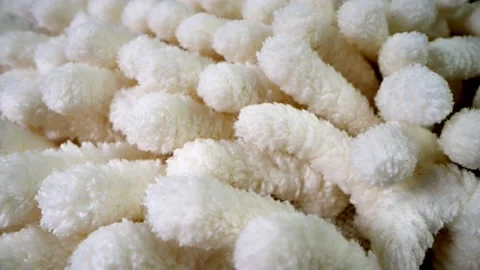 Close up fluffy wipe water absorption bathroom non-stick lanyard hand towel Stock Footage 146056291
