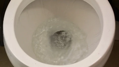 Close up of flushing a toilet Video stock 122406220