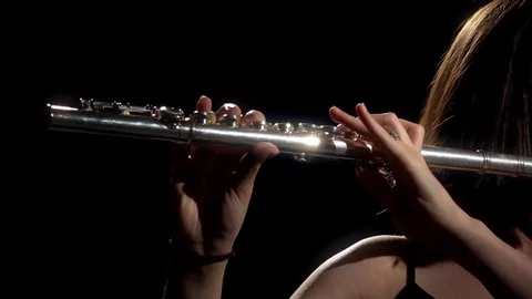 Close Up Flute Player Video stock 111929294