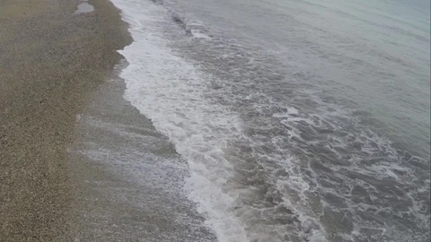 Close up fly over the surf Stock Footage 86790497