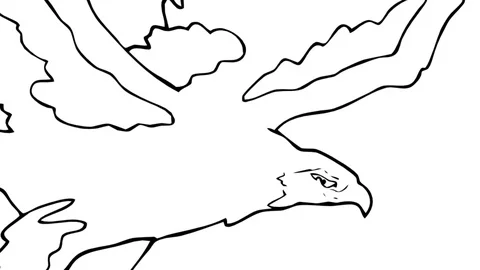 Close to flying eagle. Video stock 100431556