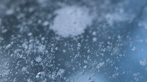 Close-up of foam bubbles at water surface Stock Footage 124066355