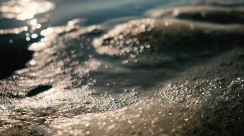 Close up of foam sea Stock Footage 54166485