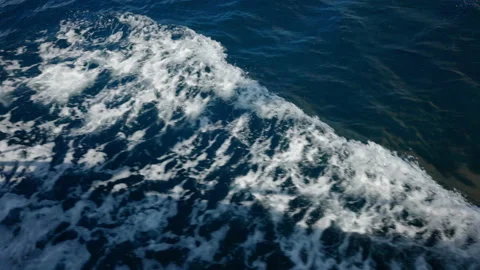 Close up of foamy sea waves Stock Footage 219968300