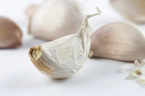 Close focus on garlic Stock Photos