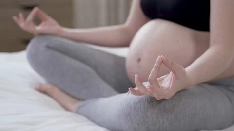 Close up focus on mudra gesture Stock Footage 144550565