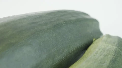 Close-up focus pulling on fresh courgette vegetable 4K video Stock Footage 171112836