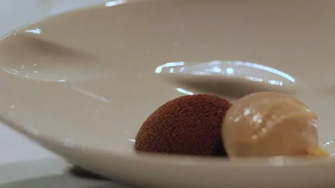 A close up of food on a plate Stock Footage 155454531