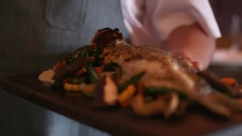 A close up of food on a table Video stock 155452505