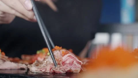 A close up of food on a table 库存影片 157859338