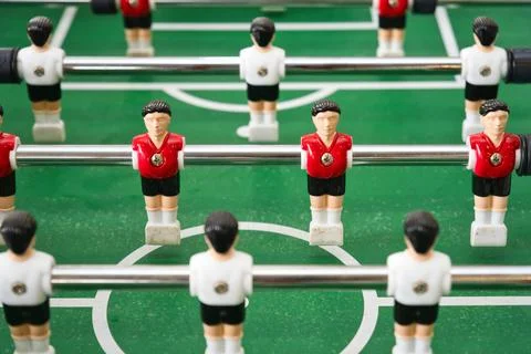 Close-up of foosball table. Stock Photos