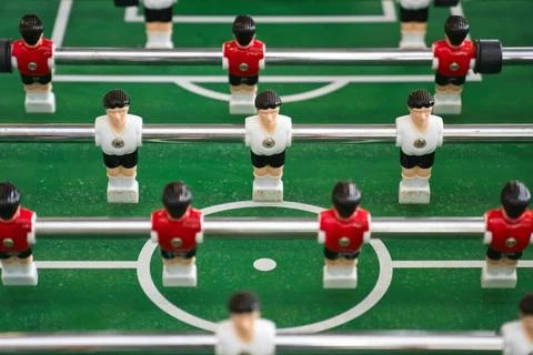 Close-up of foosball table. Stock Photos