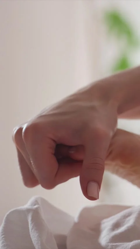 Close up Foot Massage Professional Hands Performing Relaxation Technique showing Stock Footage 346795004