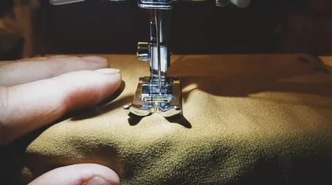 Close up of foot of sewing machine  Foto stock