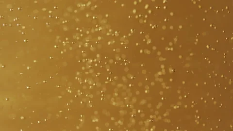 Close-up footage of beer bubbles Stock Footage 134579937