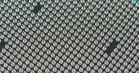 Close up footage of Central Computer Processor. CPU - technological detail of Stock Footage 119477173