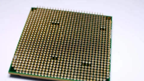 Close up footage of a computer processor cpu . Stock Footage 341378154