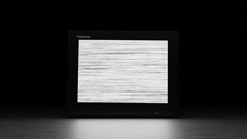 Close Up Footage of a Dated TV Set with Green Screen Mock Up Stock Footage 241517988