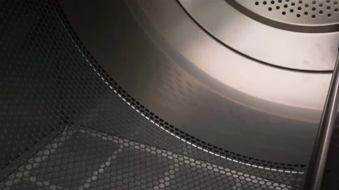 Close-up footage of drying machine drum. Stock Footage 155924698