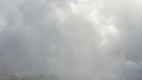 Close up footage inside the clouds. Video stock 142732388