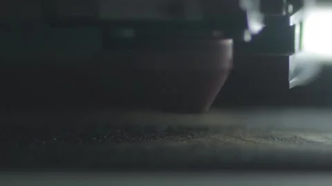 Close Up Footage Of A Laser Engraving Machine Stock Footage 147888361