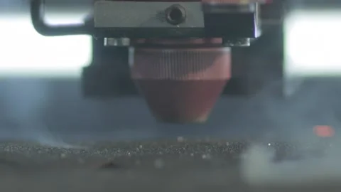 Close Up Footage Of A Laser Engraving Machine 스톡 동영상 147888462