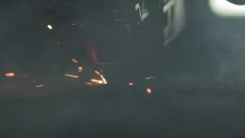 Close Up Footage Of A Laser Engraving Machine Stock Footage 147888800