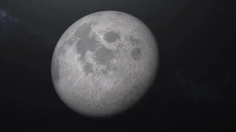 Close up footage of moon movement from space, in a dark night space and sta.. Stock Footage 244359865