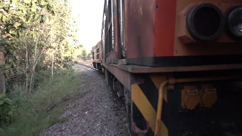 Close Up Footage of Train Riding Over Th... Stock Video Pond5