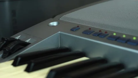 Close up footage view of menu and function button music keyboard Video stock 101715248