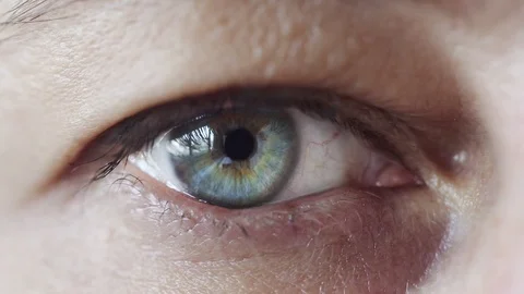 Close up footage of woman's eye Stock Footage