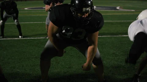 Close up of a football player making a touchdown Stock Footage 57720613