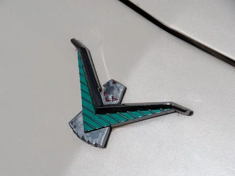 Close-Up of the Ford Thunderbird Emblem Stock Photos