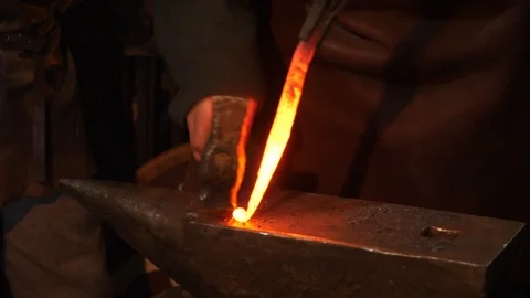 Close-up of the forging process. Stock Footage 89569541