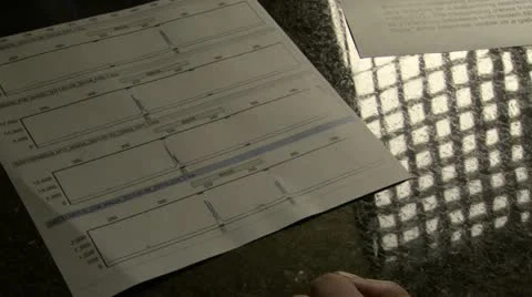 Close on form being filled out Stock Footage 20447934