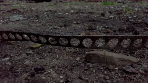 Close up fragment of cluster rocket at the point of impact Видео 197476095