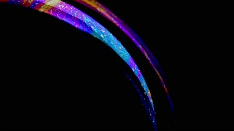 Close-up fragment of soap bubble with an iridescent multi-colored surface Stock Footage 146527488