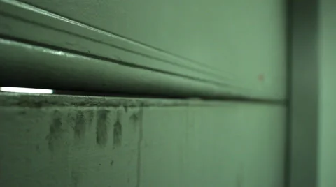 Close-up Of Freight Elevator Door Opening Stock Footage 50387853