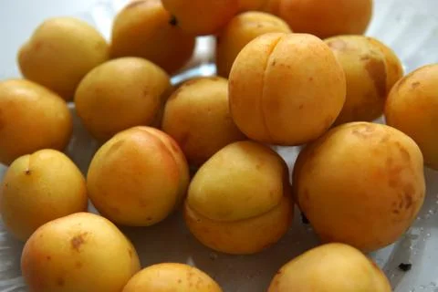Close up of fresh apricots as background Stock Photos
