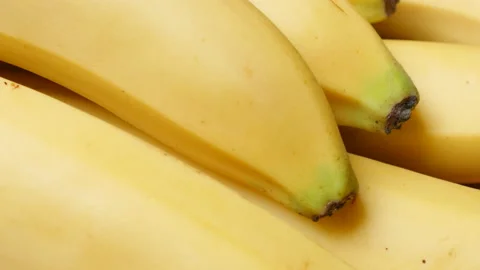 Close up of fresh banana on the table Stock Footage 133604948