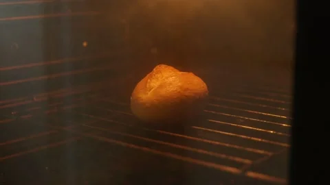 Close up fresh bread roll bakery baking craft and food preparation Stock Footage 347524049