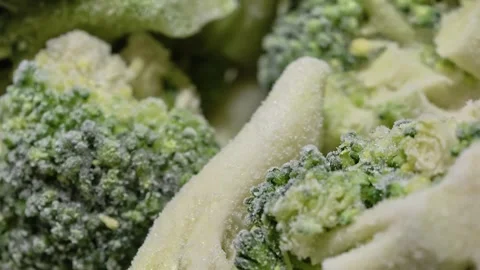 Close-up of fresh broccoli florets Stock Footage 345168801