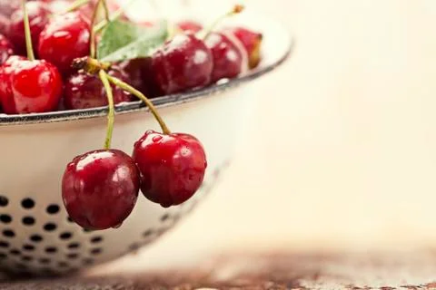 Close-up fresh cherries Stock Photos