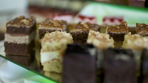 Close Up Of Fresh Desserts Sweets And Cookies Stock Footage 304875103
