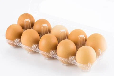 Close-up of fresh eggs Stock Photos